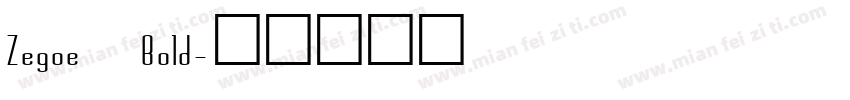 Zegoe Bold字体转换